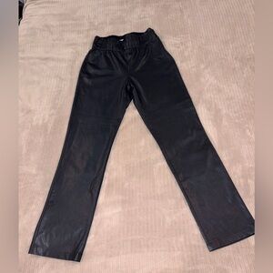Brochu Walker Black Faux Leather Pants Size Small